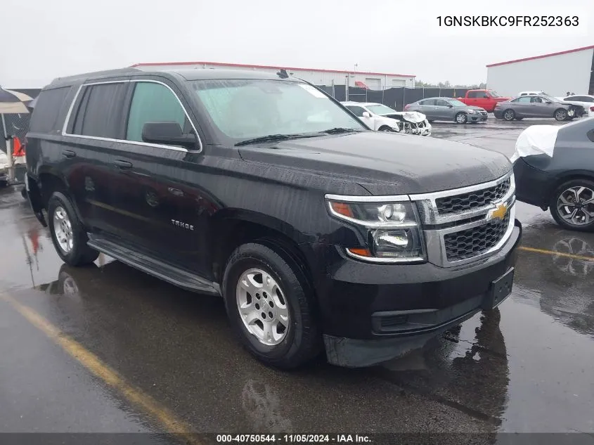 2015 Chevrolet Tahoe Lt VIN: 1GNSKBKC9FR252363 Lot: 40750544