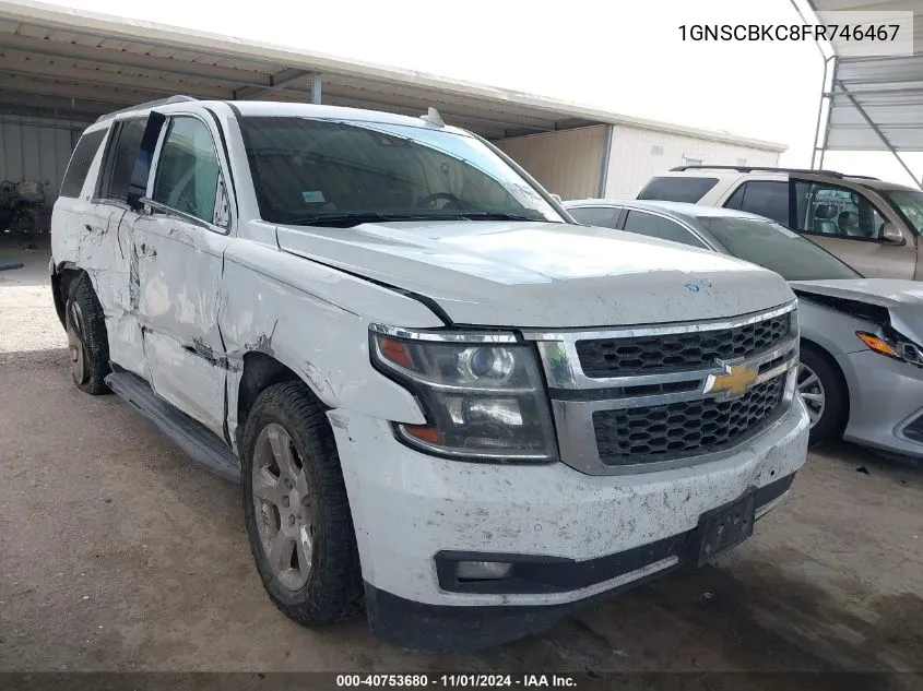 2015 Chevrolet Tahoe Lt VIN: 1GNSCBKC8FR746467 Lot: 40753680