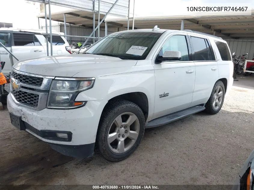 2015 Chevrolet Tahoe Lt VIN: 1GNSCBKC8FR746467 Lot: 40753680