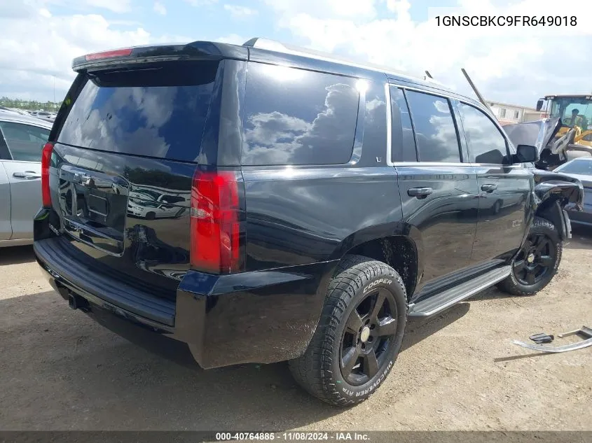 2015 Chevrolet Tahoe Lt VIN: 1GNSCBKC9FR649018 Lot: 40764885