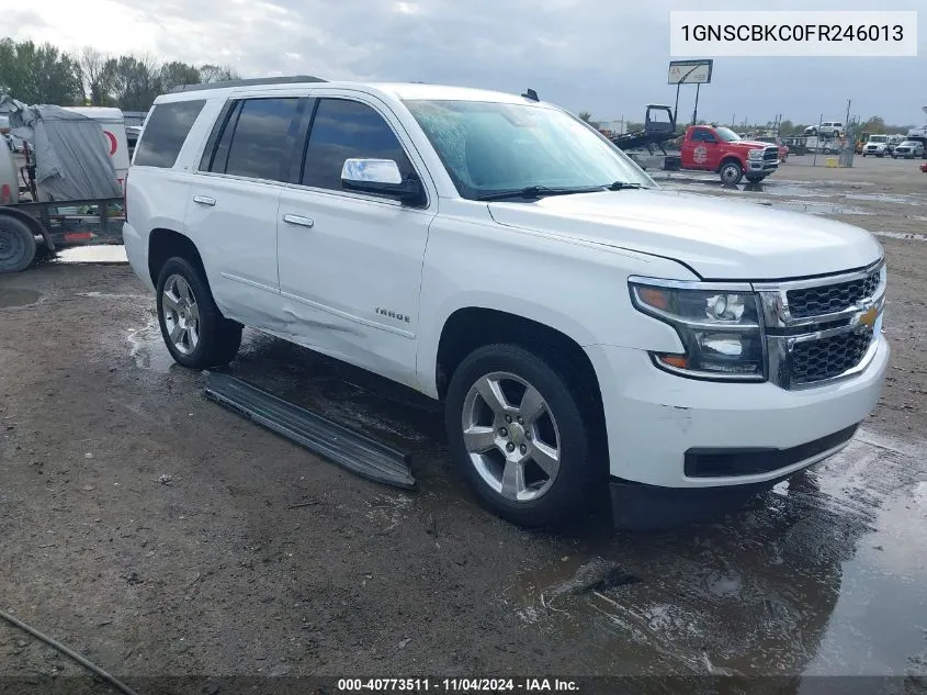 2015 Chevrolet Tahoe Lt VIN: 1GNSCBKC0FR246013 Lot: 40773511