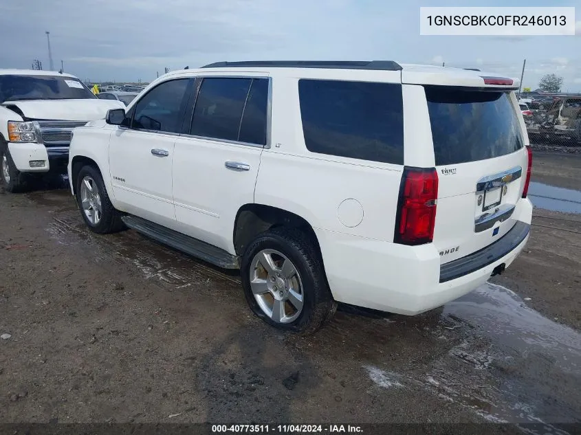 2015 Chevrolet Tahoe Lt VIN: 1GNSCBKC0FR246013 Lot: 40773511