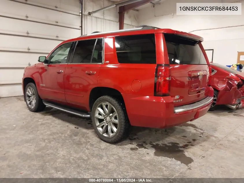 2015 Chevrolet Tahoe Ltz VIN: 1GNSKCKC3FR684453 Lot: 40780084