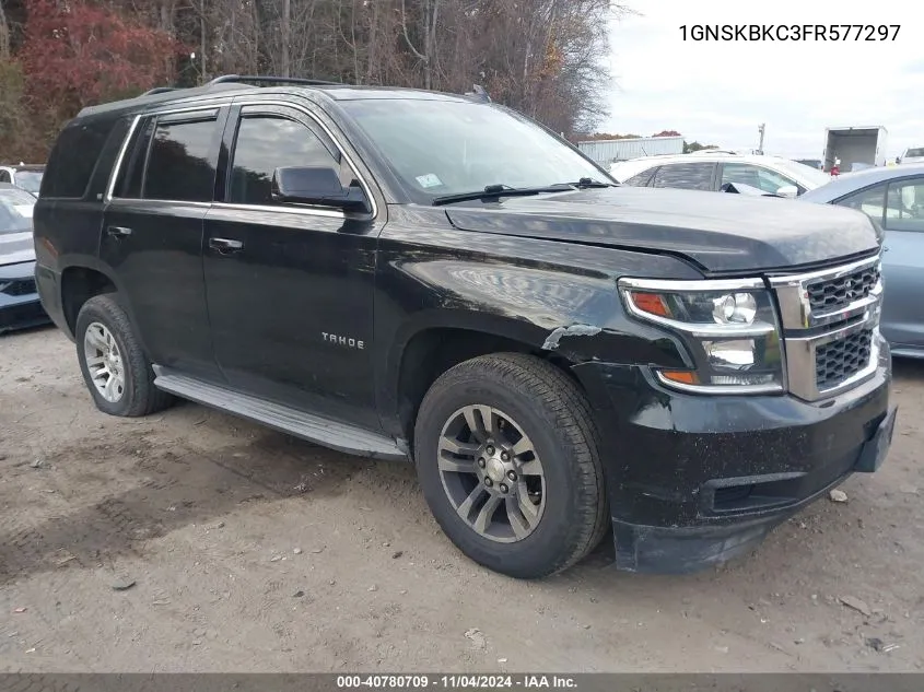 2015 Chevrolet Tahoe Lt VIN: 1GNSKBKC3FR577297 Lot: 40780709