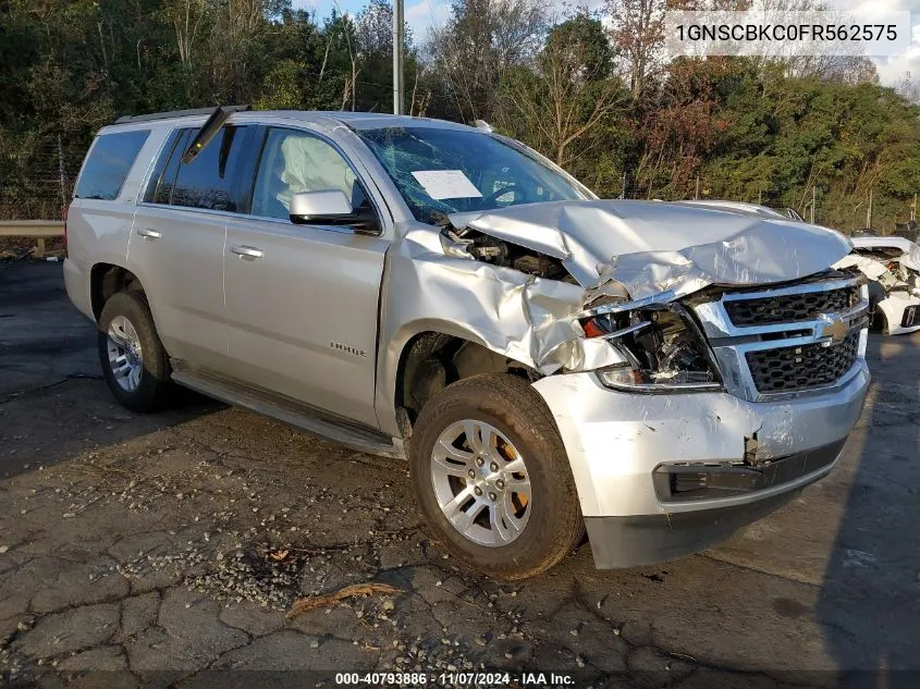 2015 Chevrolet Tahoe Lt VIN: 1GNSCBKC0FR562575 Lot: 40793886