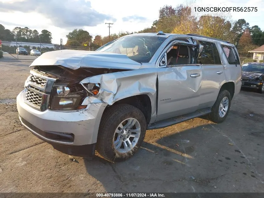 2015 Chevrolet Tahoe Lt VIN: 1GNSCBKC0FR562575 Lot: 40793886