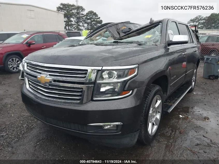 2015 Chevrolet Tahoe Ltz VIN: 1GNSCCKC7FR576236 Lot: 40794643