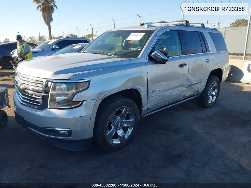 2015 Chevrolet Tahoe Ltz VIN: 1GNSKCKC8FR723358 Lot: 40802280