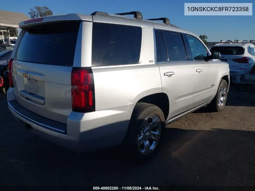 2015 Chevrolet Tahoe Ltz VIN: 1GNSKCKC8FR723358 Lot: 40802280