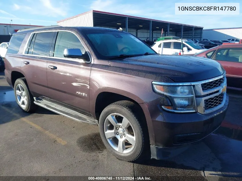 2015 Chevrolet Tahoe Lt VIN: 1GNSCBKC8FR147780 Lot: 40806745