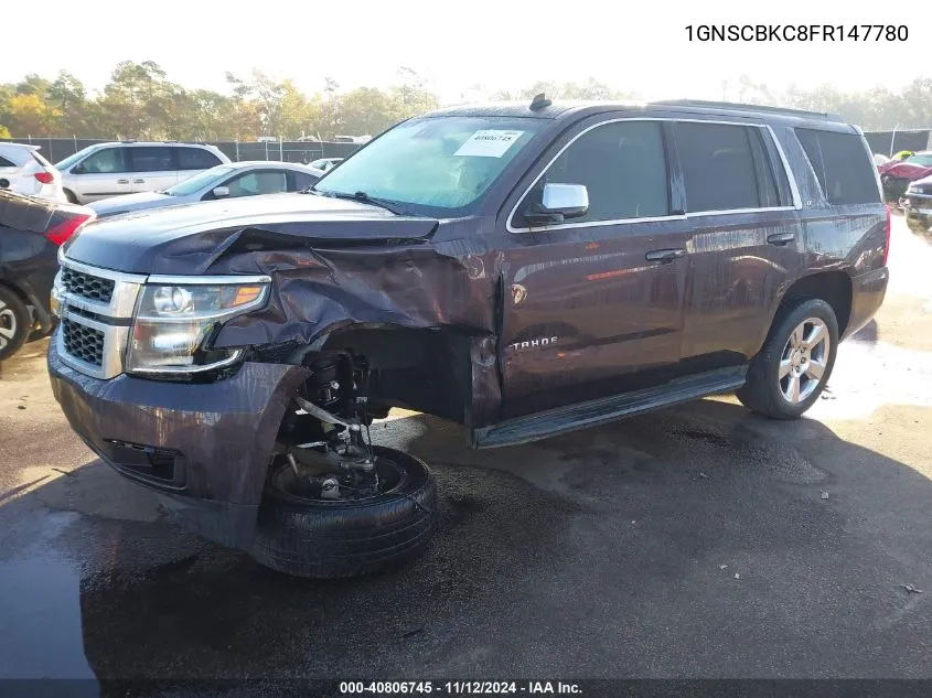 2015 Chevrolet Tahoe Lt VIN: 1GNSCBKC8FR147780 Lot: 40806745