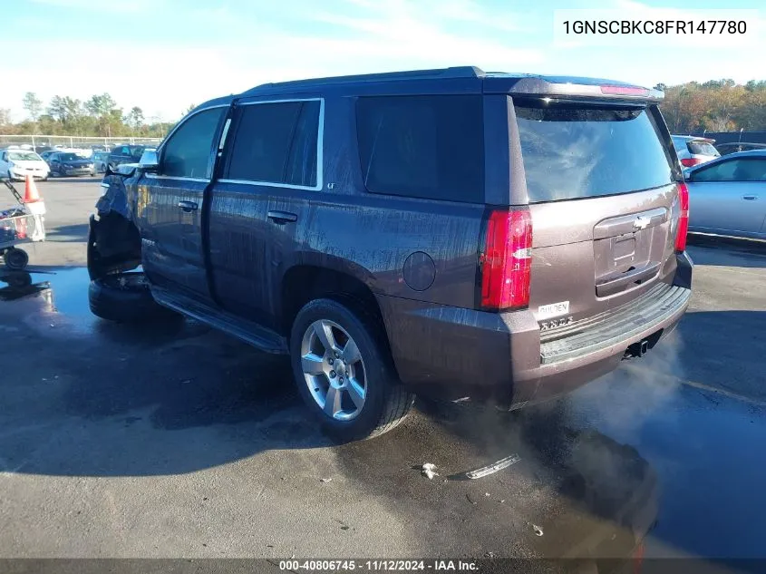 2015 Chevrolet Tahoe Lt VIN: 1GNSCBKC8FR147780 Lot: 40806745