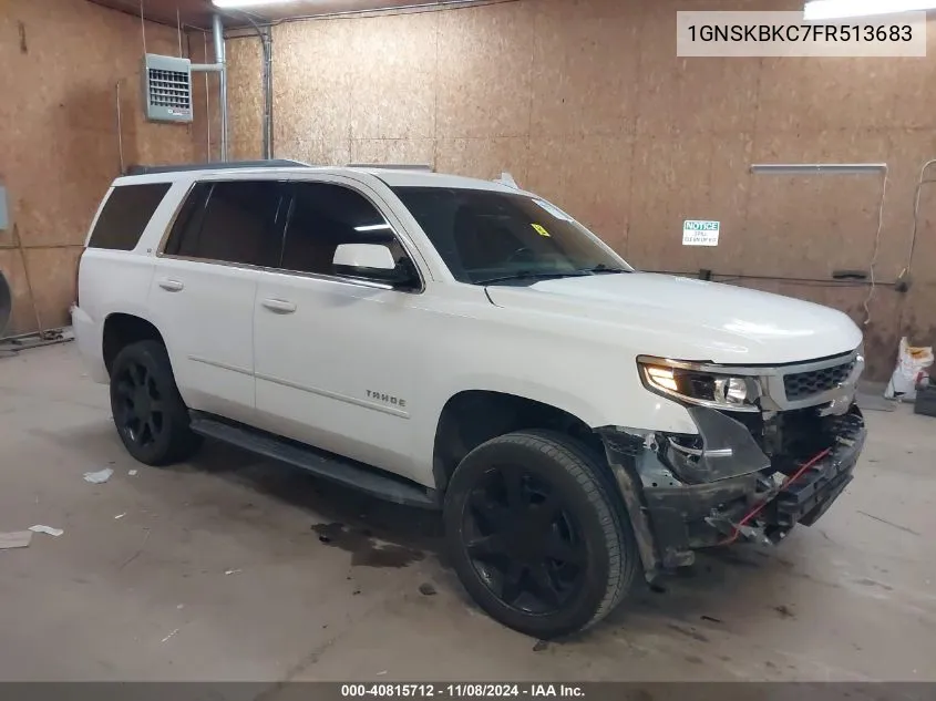 2015 Chevrolet Tahoe Lt VIN: 1GNSKBKC7FR513683 Lot: 40815712