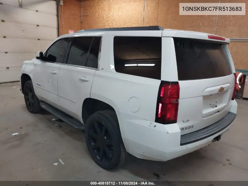 2015 Chevrolet Tahoe Lt VIN: 1GNSKBKC7FR513683 Lot: 40815712