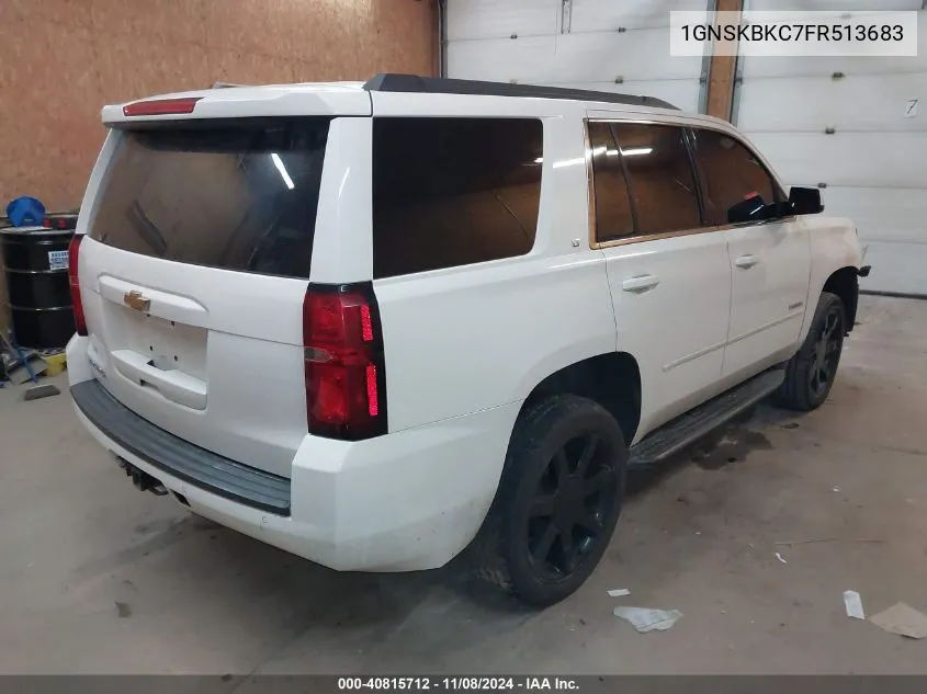 2015 Chevrolet Tahoe Lt VIN: 1GNSKBKC7FR513683 Lot: 40815712