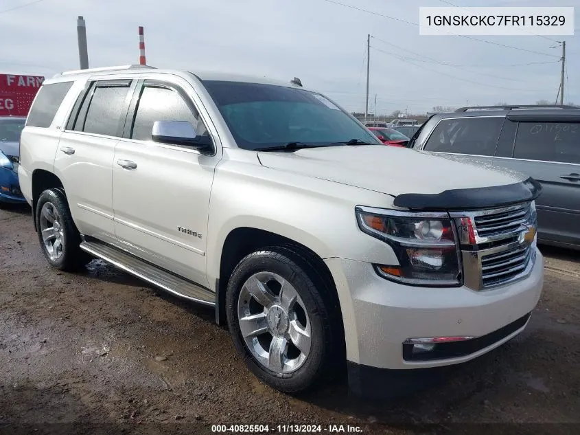 2015 Chevrolet Tahoe Ltz VIN: 1GNSKCKC7FR115329 Lot: 40825504