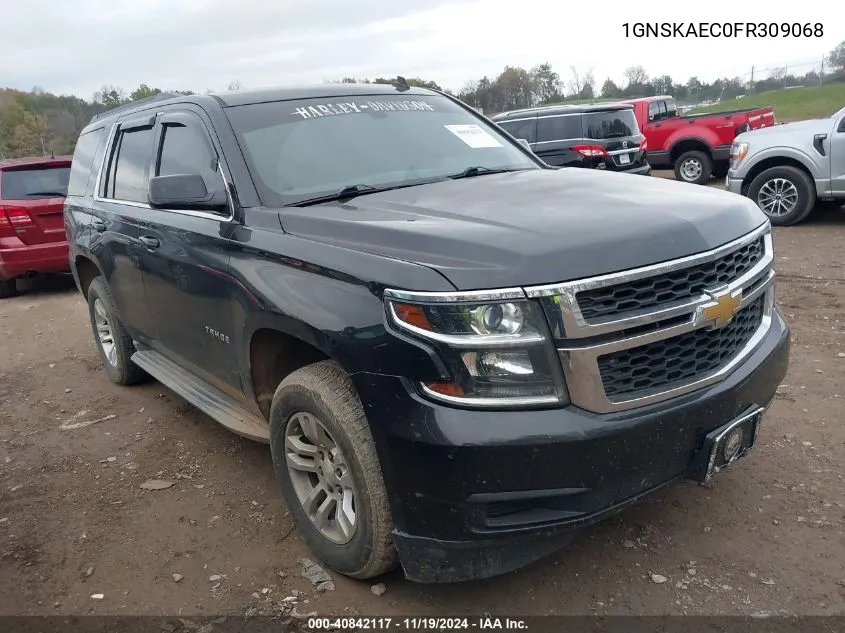 2015 Chevrolet Tahoe Ls VIN: 1GNSKAEC0FR309068 Lot: 40842117