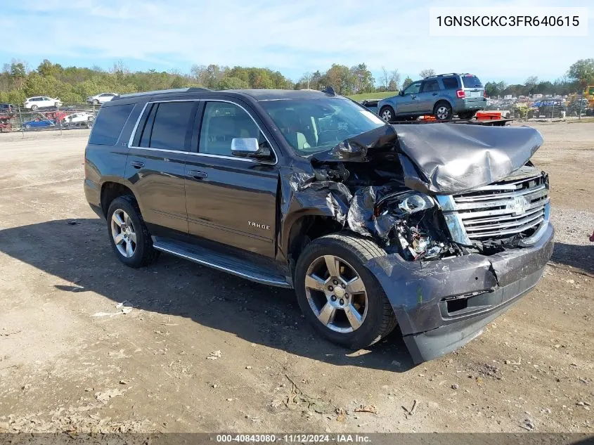 2015 Chevrolet Tahoe Ltz VIN: 1GNSKCKC3FR640615 Lot: 40843080