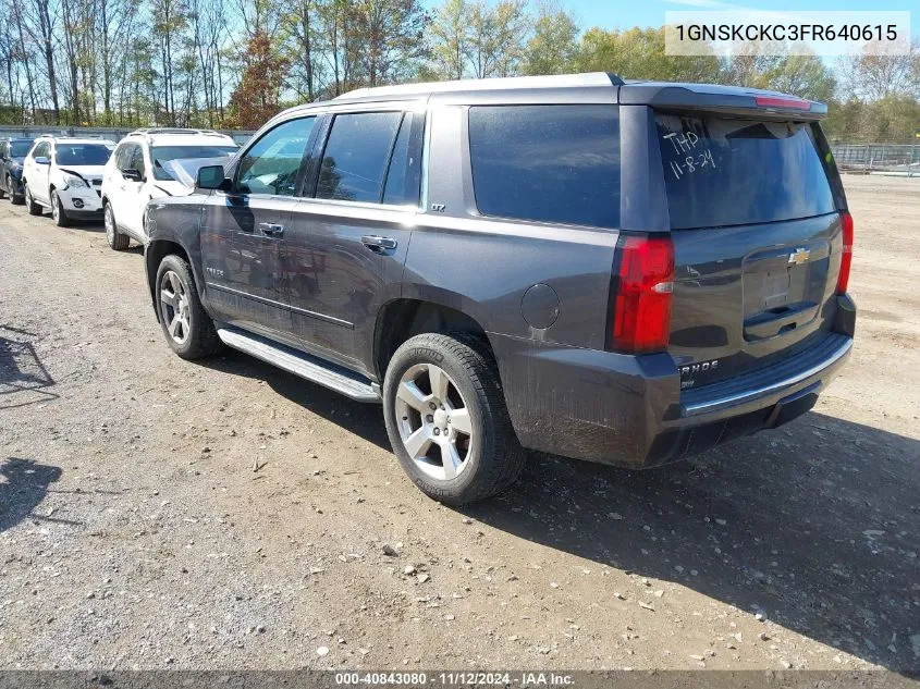 2015 Chevrolet Tahoe Ltz VIN: 1GNSKCKC3FR640615 Lot: 40843080