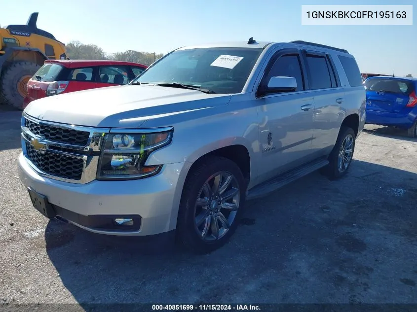 2015 Chevrolet Tahoe Lt VIN: 1GNSKBKC0FR195163 Lot: 40851699