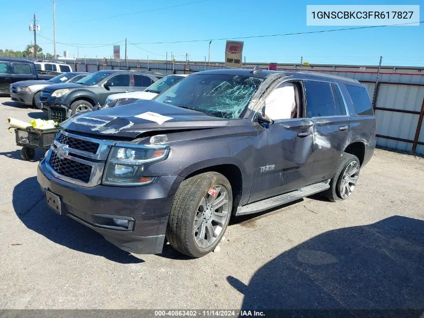 2015 Chevrolet Tahoe Lt VIN: 1GNSCBKC3FR617827 Lot: 40863402