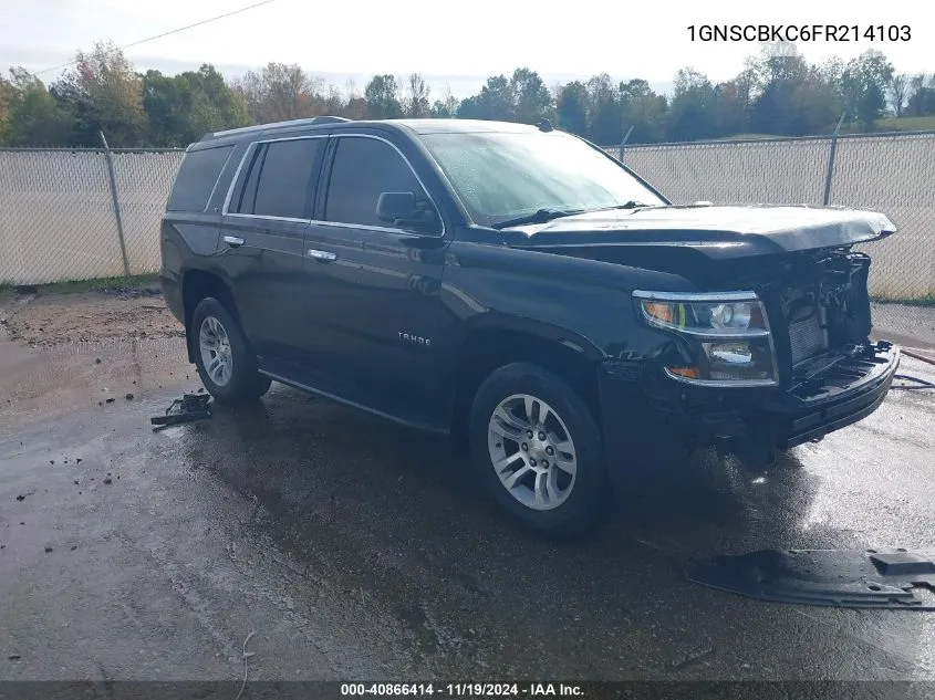 1GNSCBKC6FR214103 2015 Chevrolet Tahoe Lt