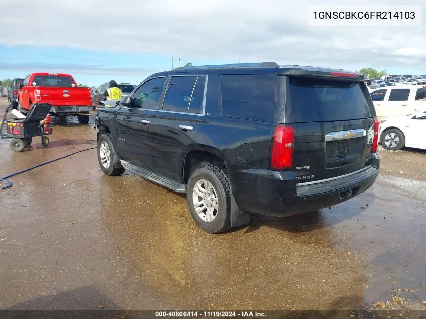 1GNSCBKC6FR214103 2015 Chevrolet Tahoe Lt