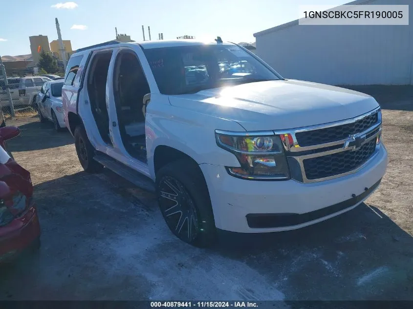 2015 Chevrolet Tahoe Lt VIN: 1GNSCBKC5FR190005 Lot: 40879441