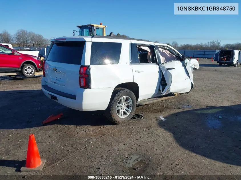 1GNSKBKC1GR348750 2016 Chevrolet Tahoe Lt