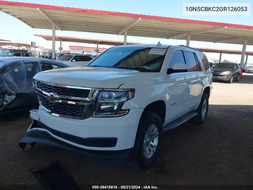 1GNSCBKC2GR126053 2016 Chevrolet Tahoe Lt