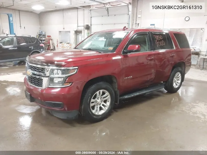 1GNSKBKC2GR161310 2016 Chevrolet Tahoe Lt