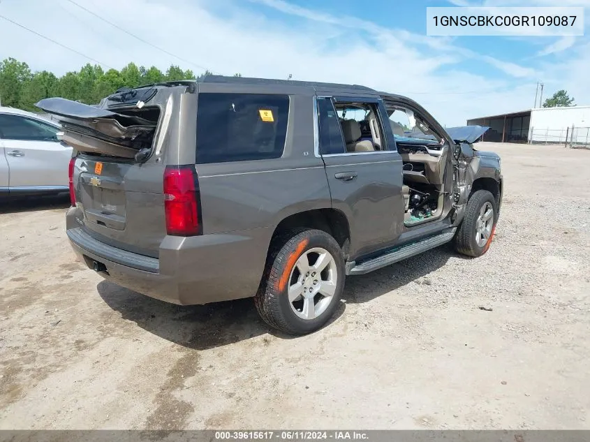 2016 Chevrolet Tahoe Lt VIN: 1GNSCBKC0GR109087 Lot: 39615617