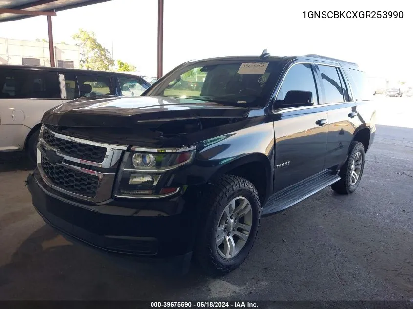 1GNSCBKCXGR253990 2016 Chevrolet Tahoe Lt