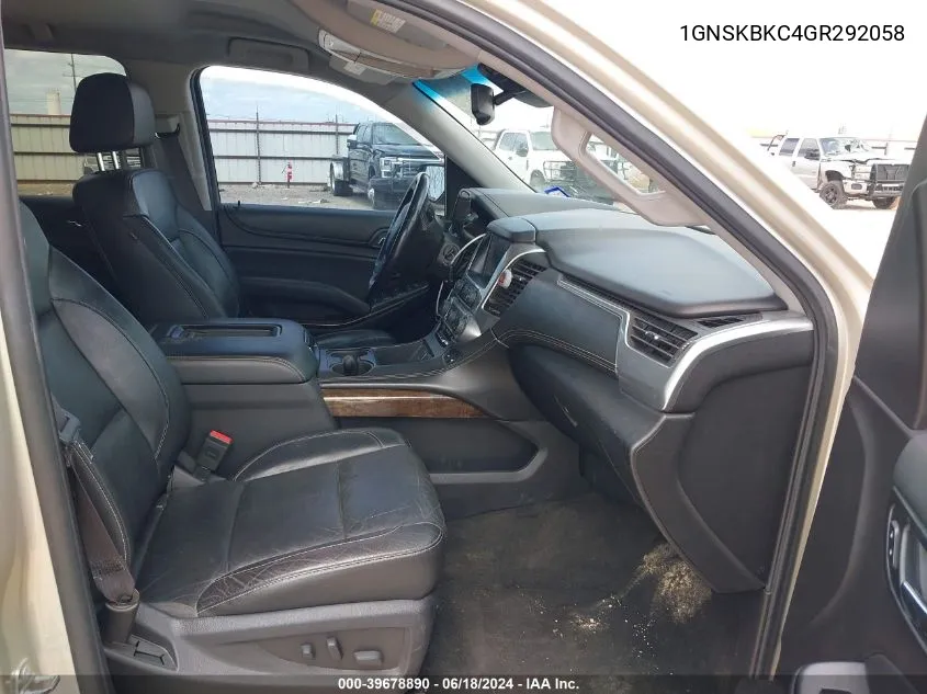 1GNSKBKC4GR292058 2016 Chevrolet Tahoe Lt