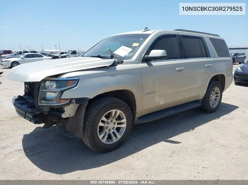 1GNSCBKC3GR279525 2016 Chevrolet Tahoe Lt