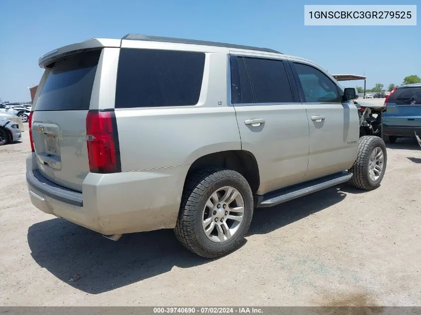 2016 Chevrolet Tahoe Lt VIN: 1GNSCBKC3GR279525 Lot: 39740690