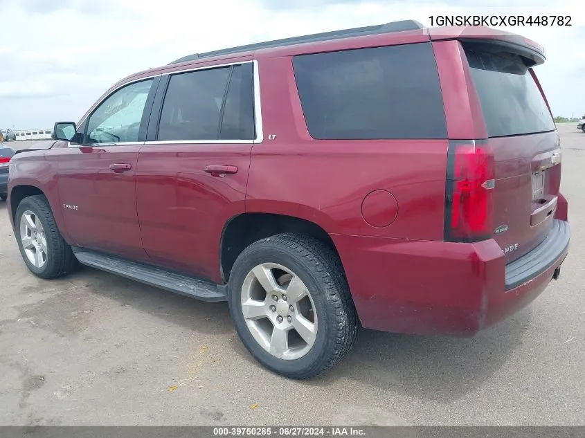 1GNSKBKCXGR448782 2016 Chevrolet Tahoe Lt