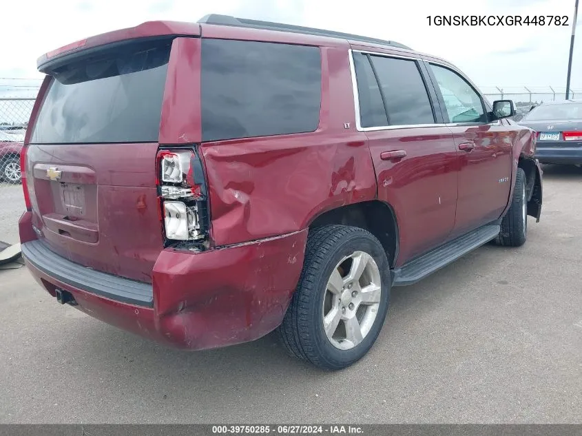 1GNSKBKCXGR448782 2016 Chevrolet Tahoe Lt