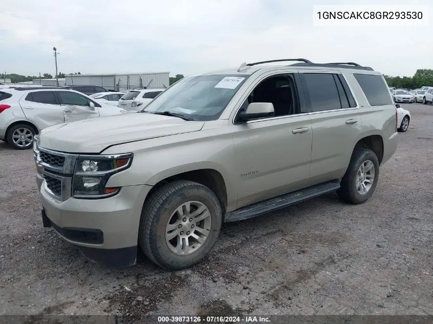 2016 Chevrolet Tahoe Ls VIN: 1GNSCAKC8GR293530 Lot: 39873126