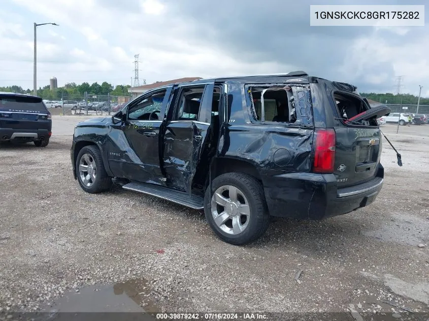 2016 Chevrolet Tahoe Ltz VIN: 1GNSKCKC8GR175282 Lot: 39879242