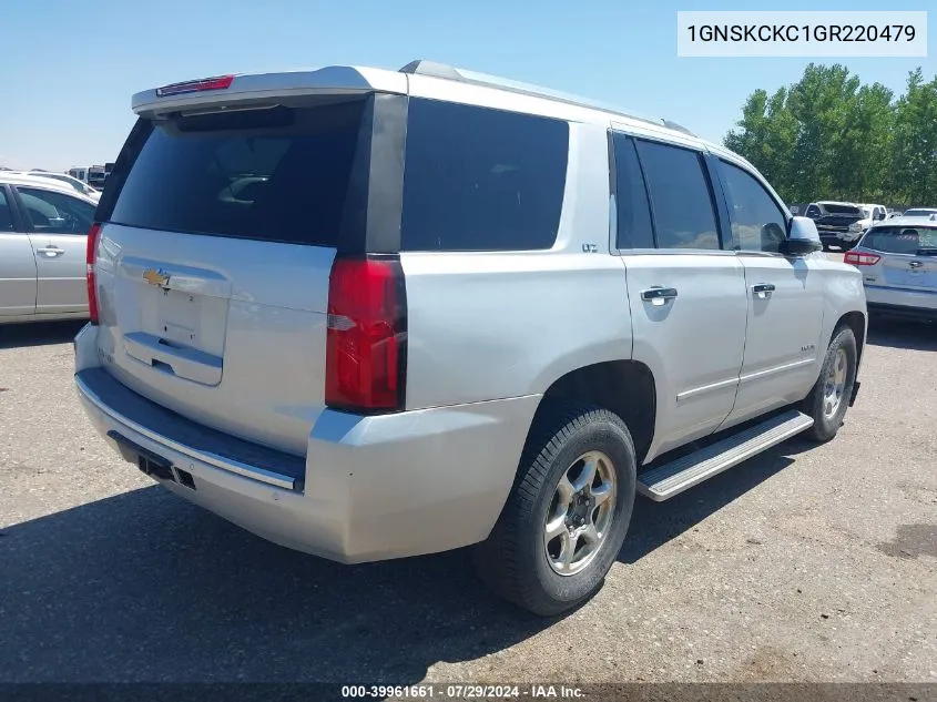 2016 Chevrolet Tahoe K1500 Ltz VIN: 1GNSKCKC1GR220479 Lot: 39961661