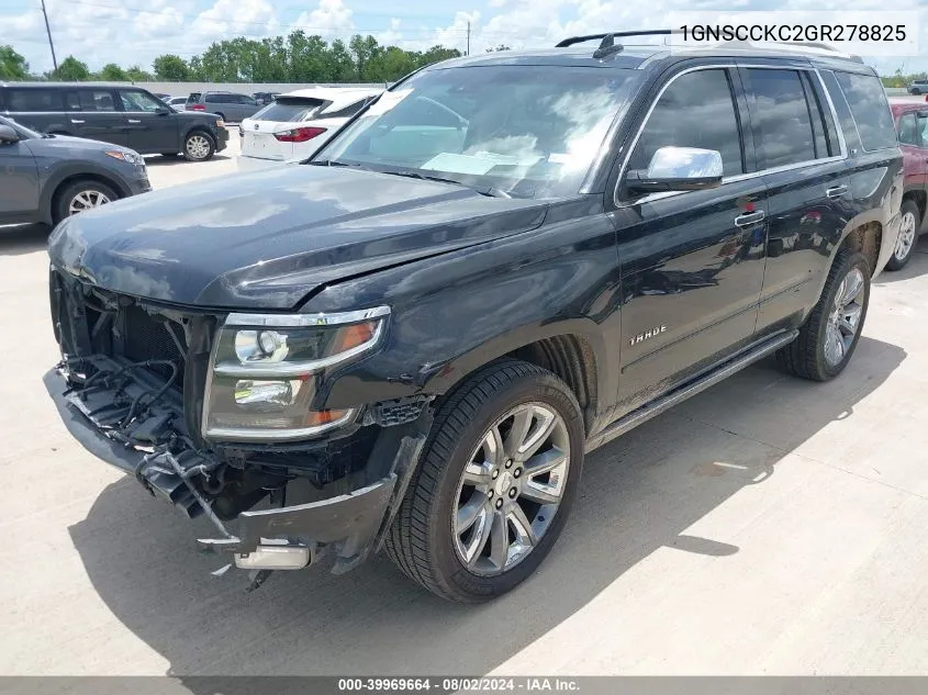 2016 Chevrolet Tahoe Ltz VIN: 1GNSCCKC2GR278825 Lot: 39969664