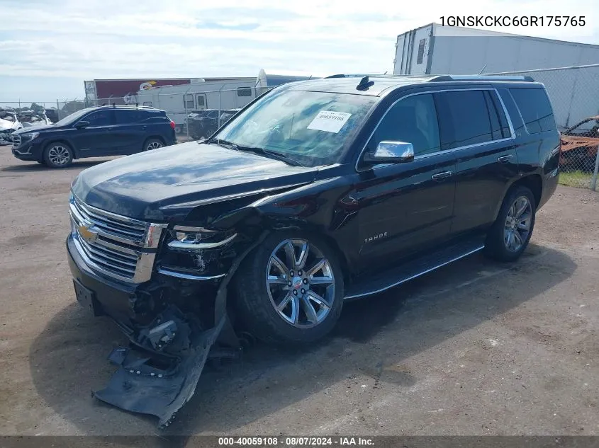 2016 Chevrolet Tahoe Ltz VIN: 1GNSKCKC6GR175765 Lot: 40059108