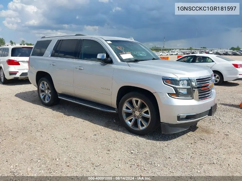 1GNSCCKC1GR181597 2016 Chevrolet Tahoe Ltz