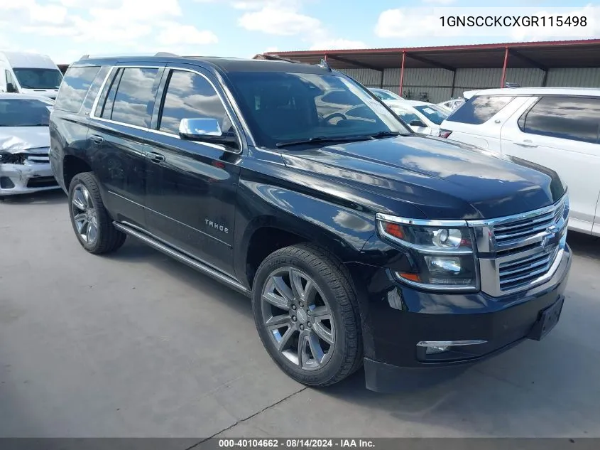 2016 Chevrolet Tahoe Ltz VIN: 1GNSCCKCXGR115498 Lot: 40104662