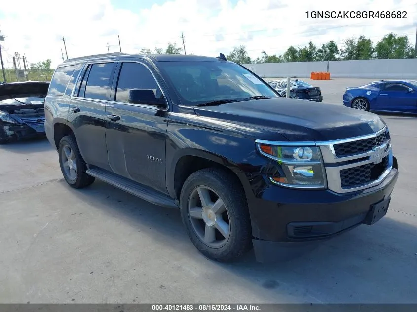 2016 Chevrolet Tahoe Ls VIN: 1GNSCAKC8GR468682 Lot: 40121483