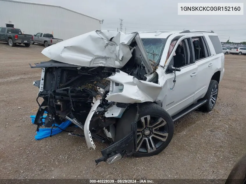 2016 Chevrolet Tahoe Ltz VIN: 1GNSKCKC0GR152160 Lot: 40229339