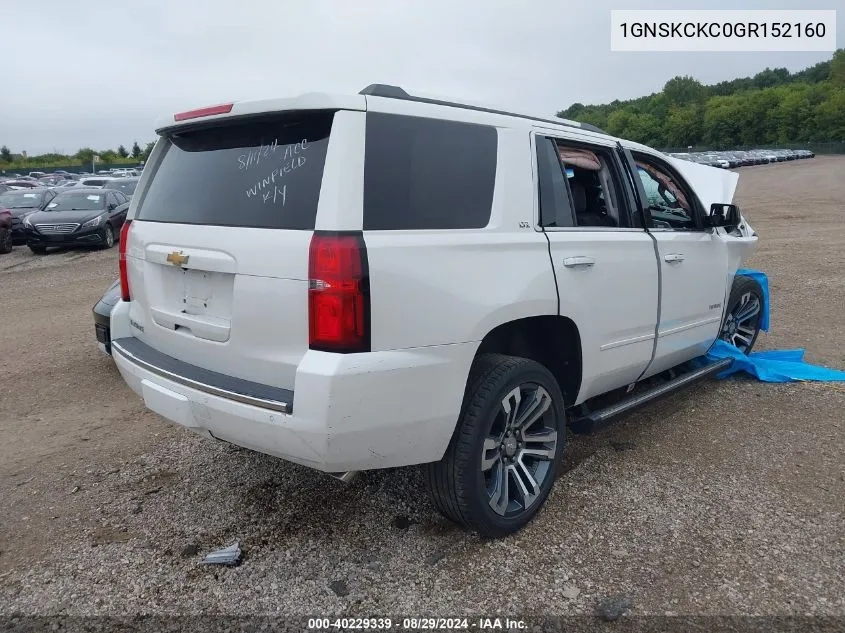 1GNSKCKC0GR152160 2016 Chevrolet Tahoe Ltz