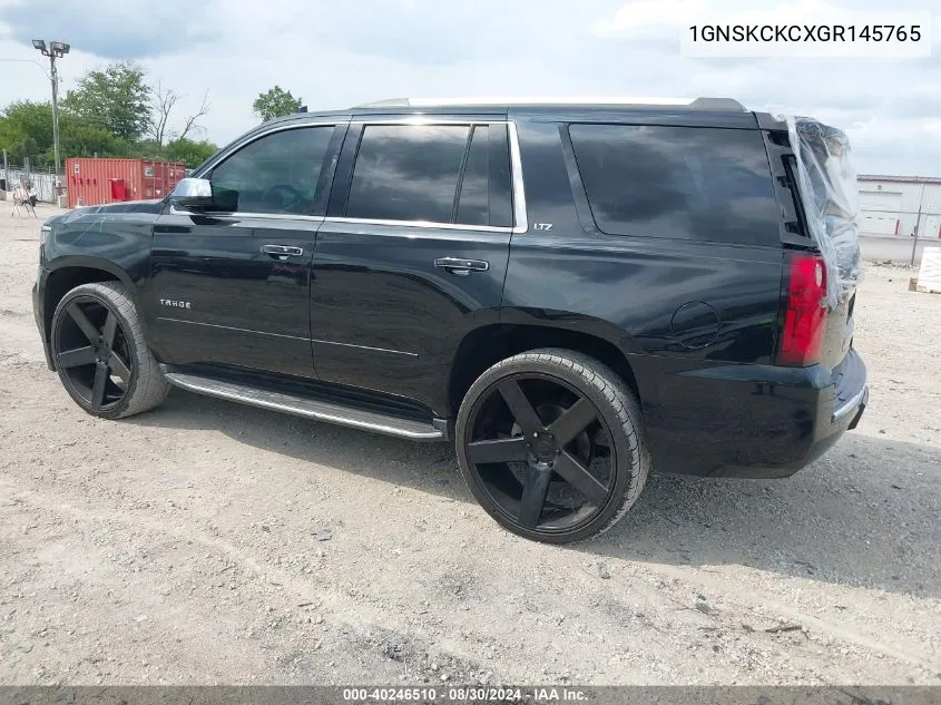 2016 Chevrolet Tahoe Ltz VIN: 1GNSKCKCXGR145765 Lot: 40246510