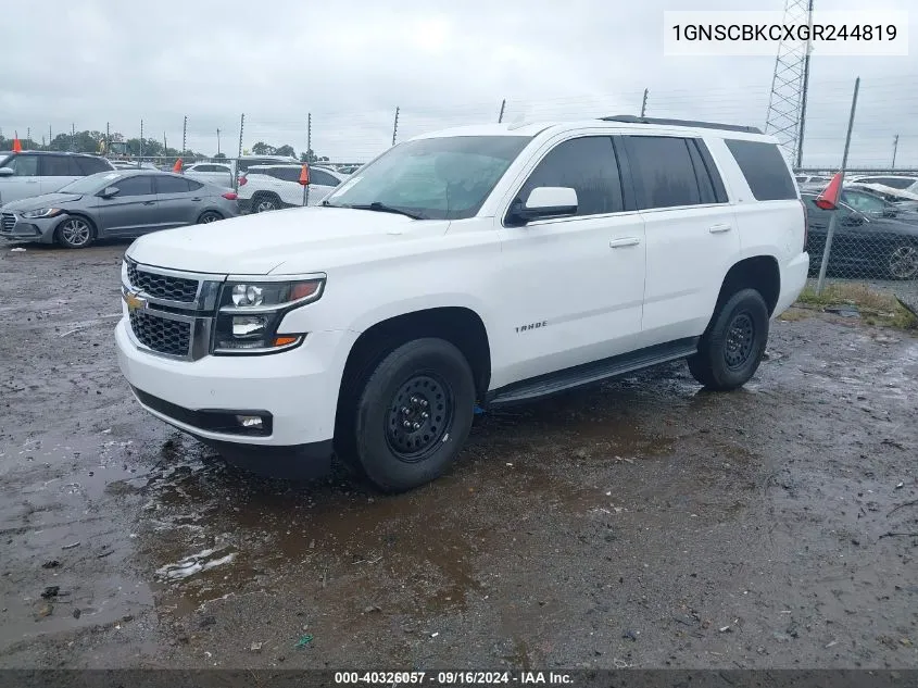 2016 Chevrolet Tahoe Lt VIN: 1GNSCBKCXGR244819 Lot: 40326057